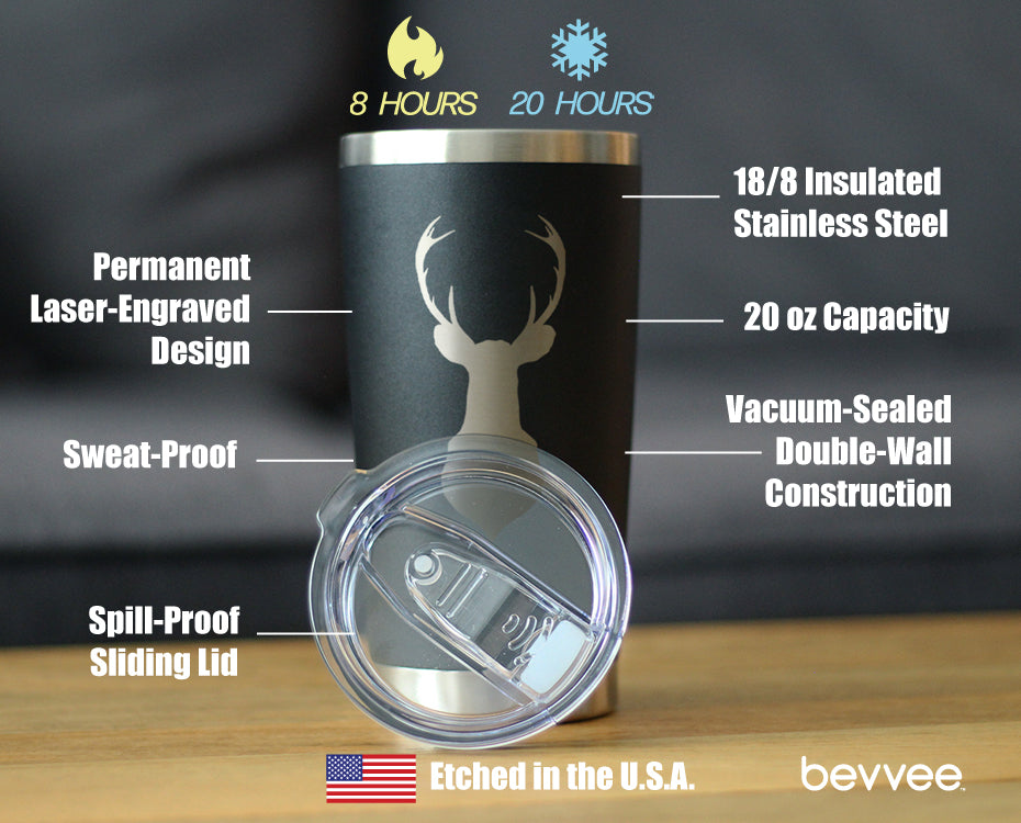 Deer Head - 20 oz Coffee Tumbler