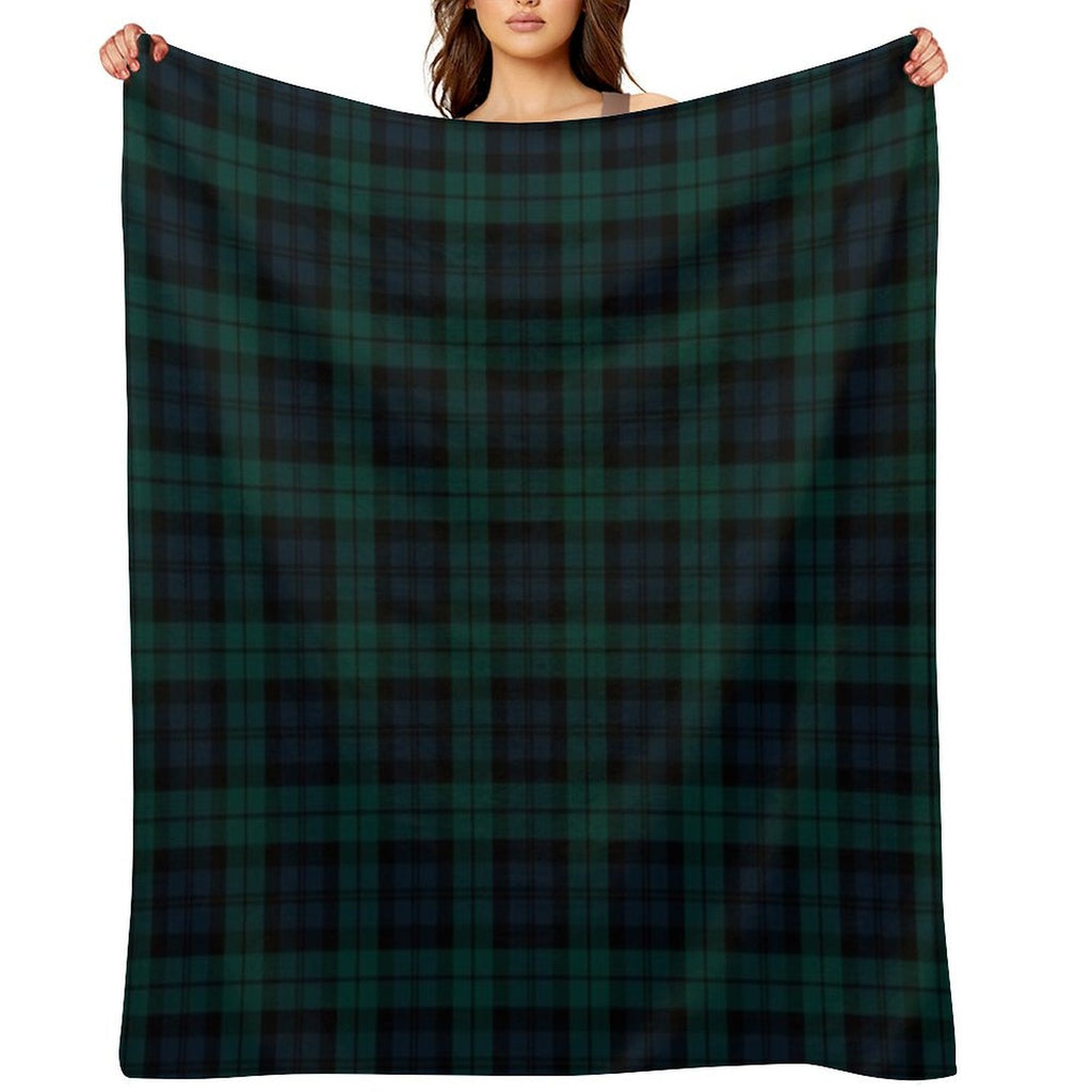 Black Watch Tartan Plaid Pattern Throw Blanket