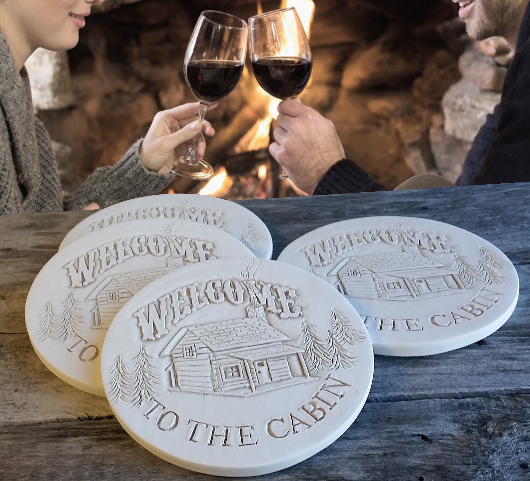 Cabin Drink Coasters