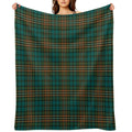 FITZSIMMONS (Fitzsimons) Tartan  Historic Irish Family Name Plaid Design Throw Blanket