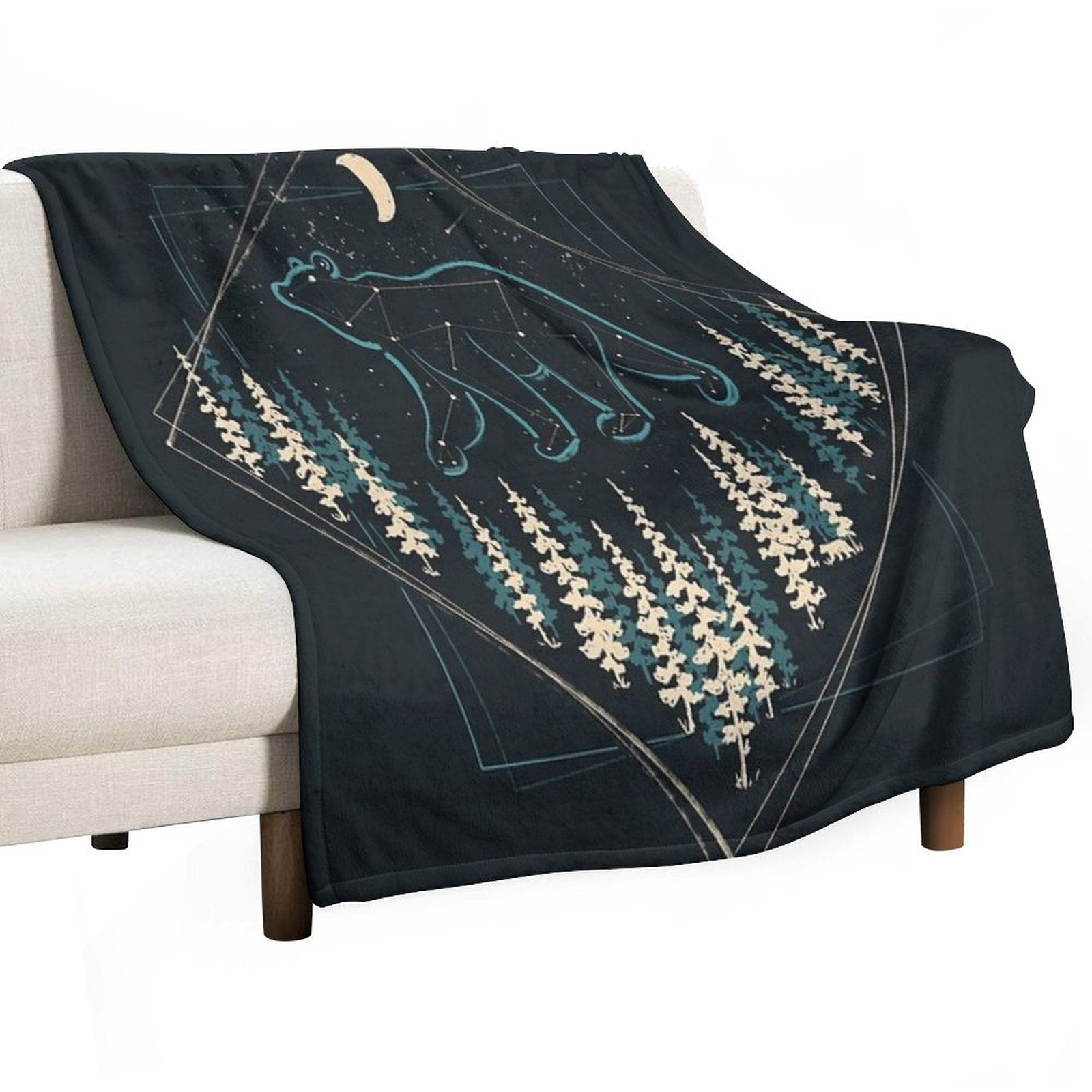 The Heaven's Wild Bear Throw Blanket