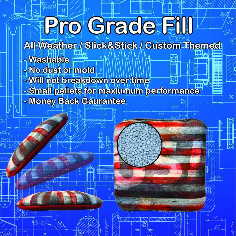 Flag Buck Cornhole Set - winter theme