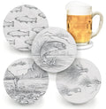 Fly Fishing Assorted Drink Coasters