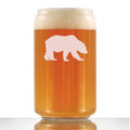 Bear Beer Can Pint Glass - Cabin Themed Gifts or Rustic Decor for Men and Women - Fun Drinking or Party Glasses - 16 oz
