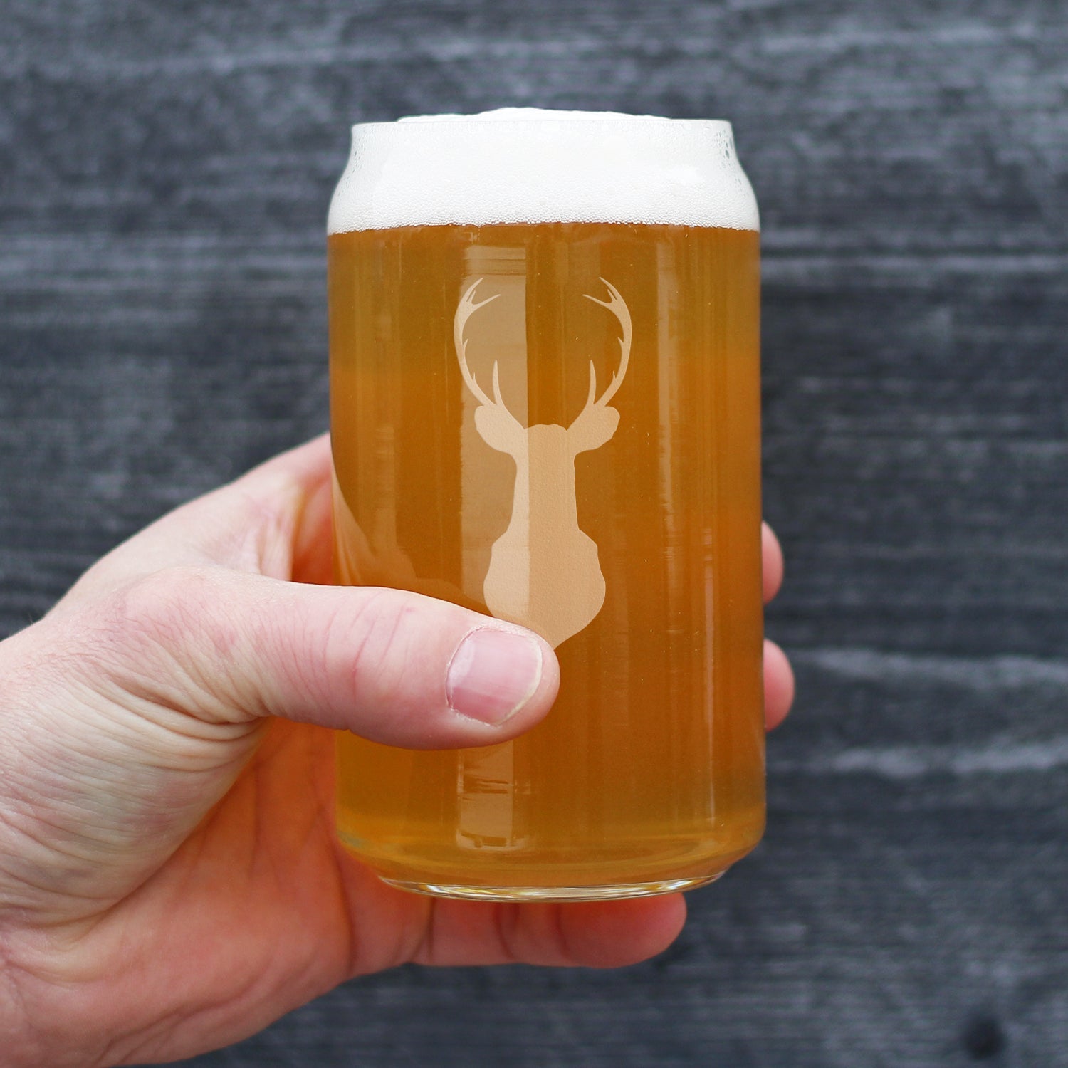 Deer Head - 16 Ounce Beer Can Pint Glass