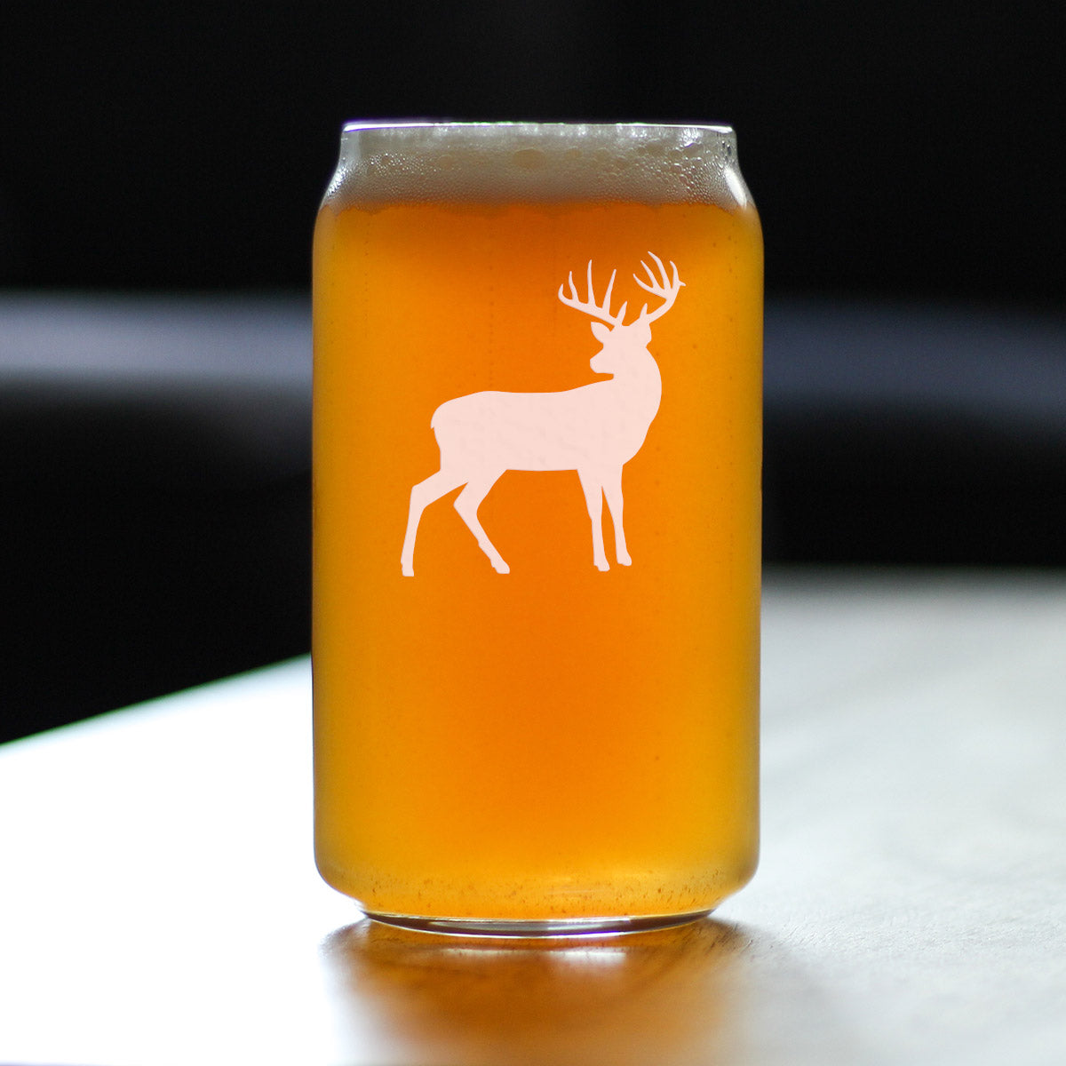 Deer Beer Can Pint Glass - Cabin Themed Gifts or Rustic Decor for Men and Women - Fun Drinking or Party Glasses - 16 oz