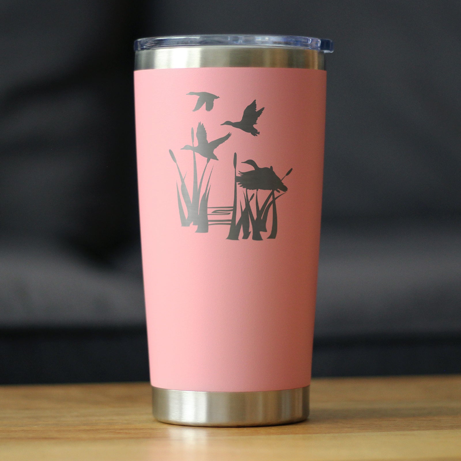 Duck Pond - Insulated Coffee Tumbler Cup with Sliding Lid - Stainless Steel Travel Mug - Unique Duck Gifts for Women and Men
