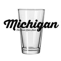 Pint Glass - Michigan Script