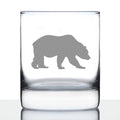 Bear Whiskey Rocks Glass - Cabin Themed Gifts or Rustic Decor for Men and Women - Fun Whisky Drinking Tumbler - 10.25 oz