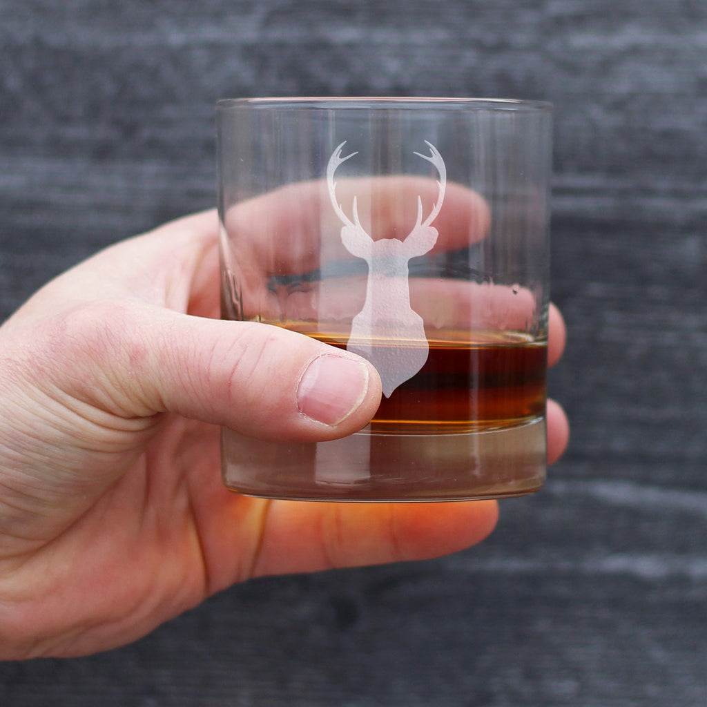 Deer Head - 10 Ounce Rocks Glass