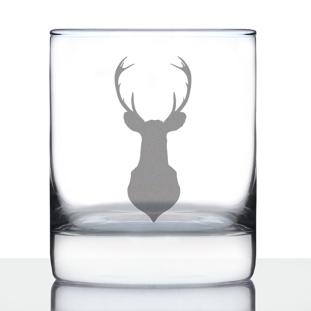 Deer Head - 10 Ounce Rocks Glass