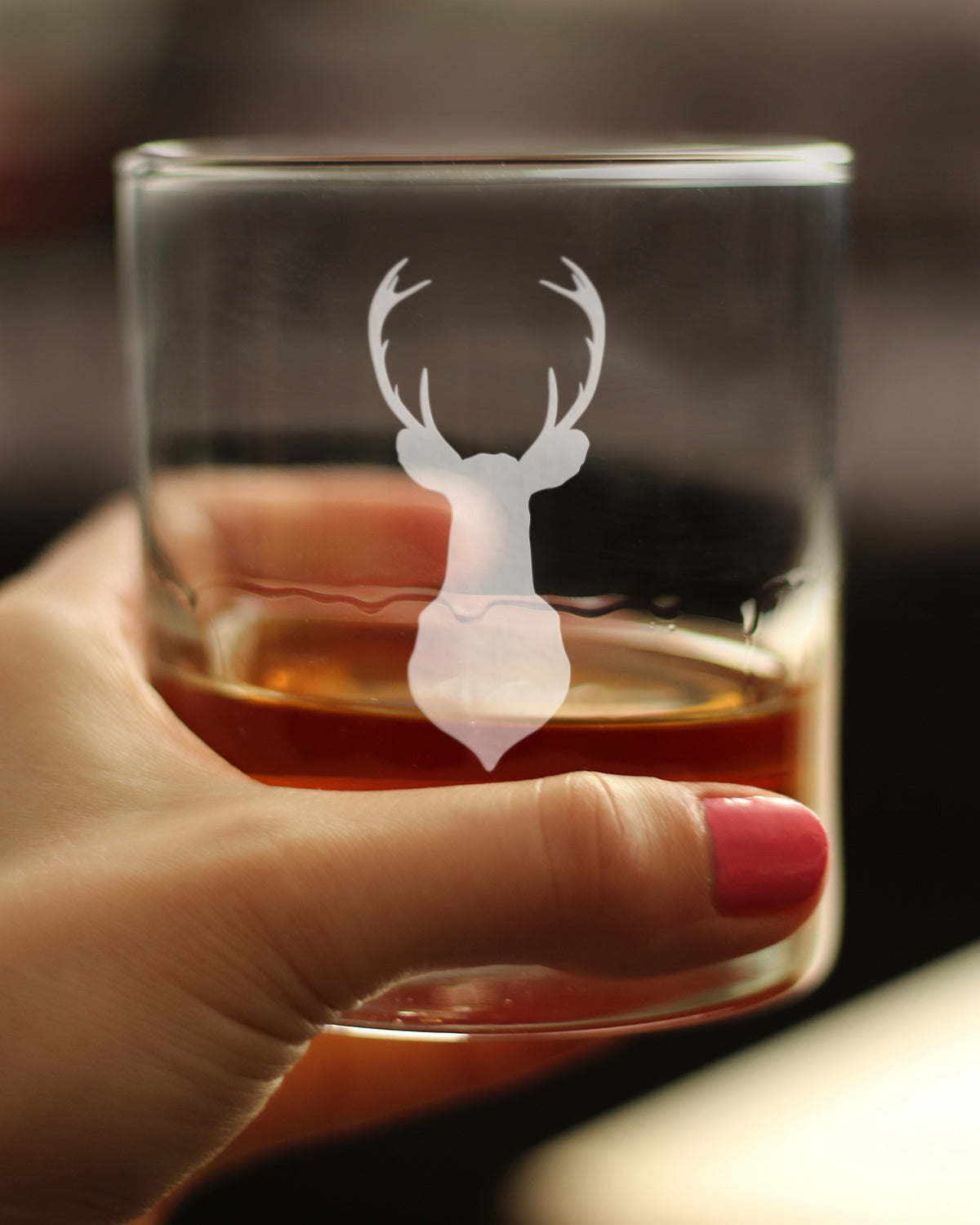 Deer Head - 10 Ounce Rocks Glass