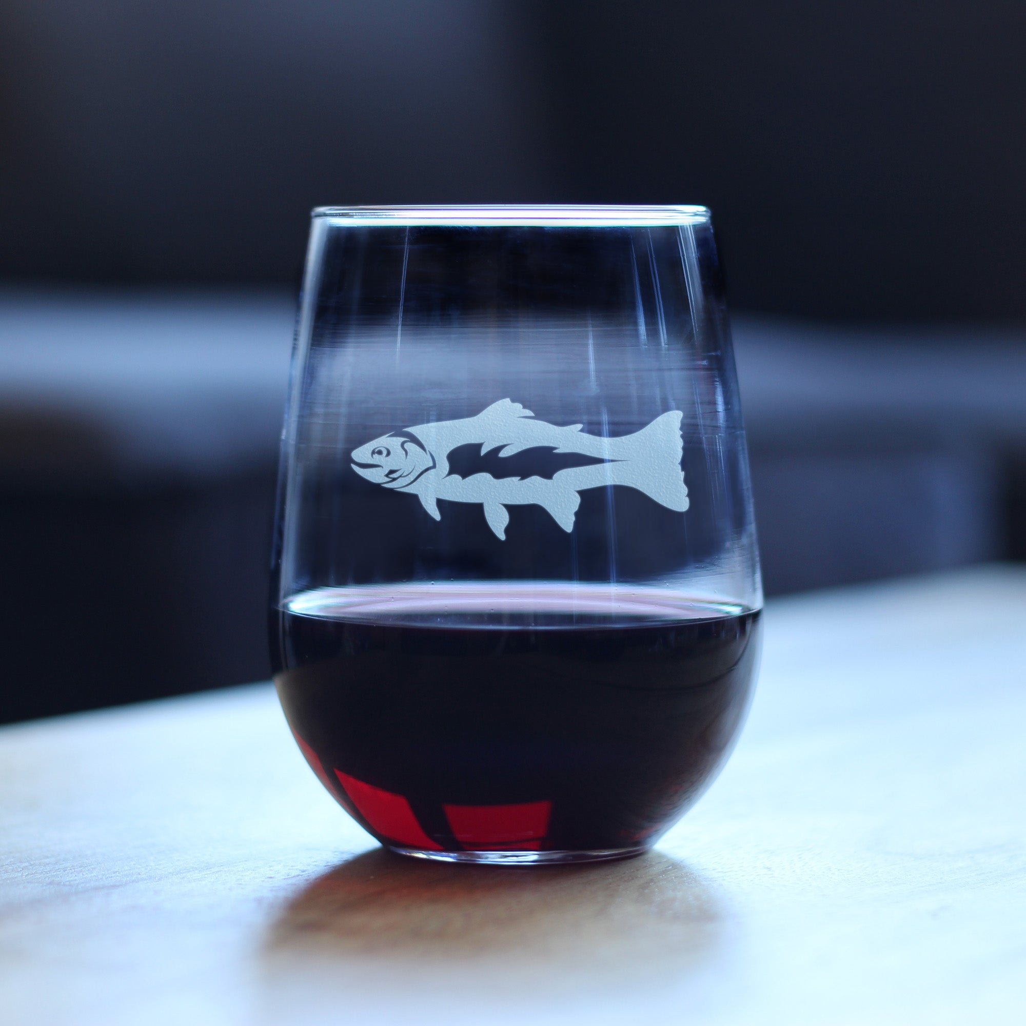 Trout - 17 Ounce Stemless Wine Glass