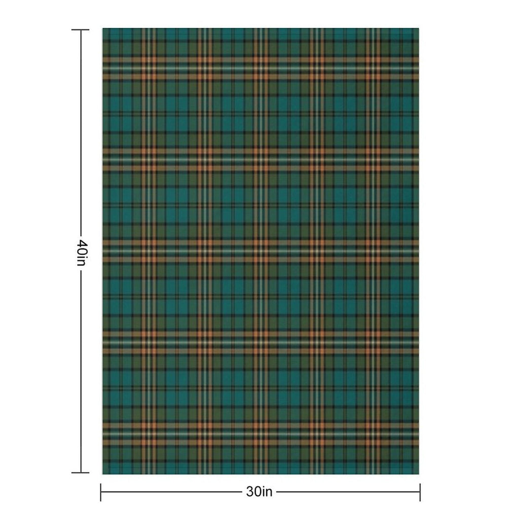 FITZSIMMONS (Fitzsimons) Tartan  Historic Irish Family Name Plaid Design Throw Blanket