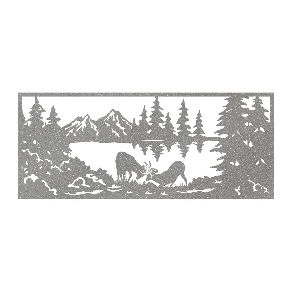 Great Outdoor Whitetail Deer Battle Scene