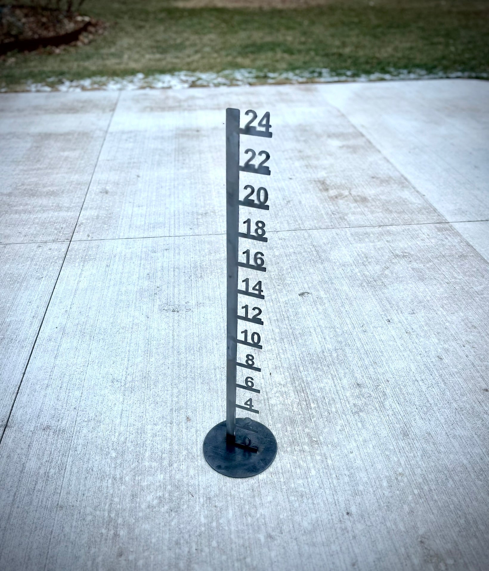 Large Metal Free Standing Patio Snow Gauge - Multiple Sizes