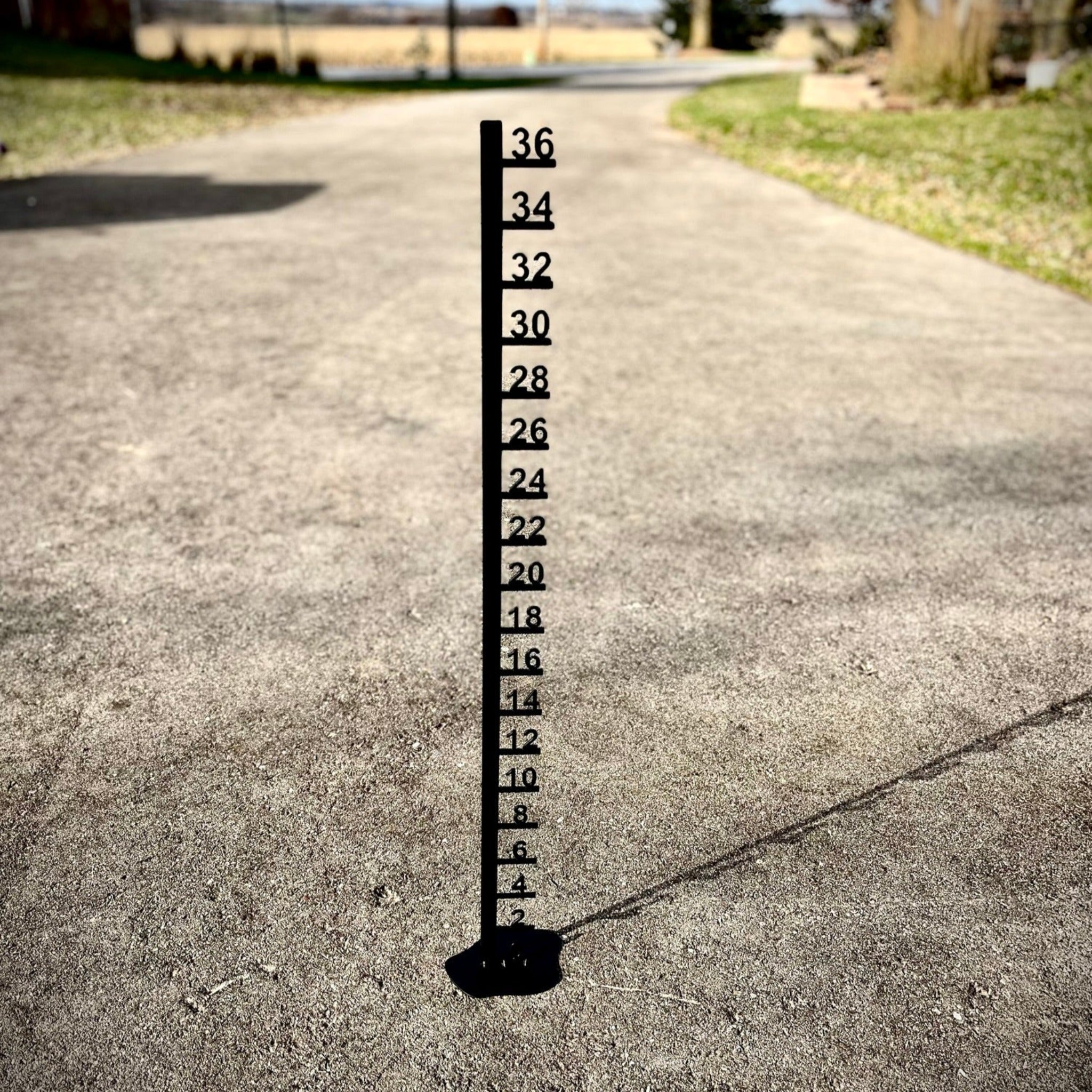 Large Metal Free Standing Patio Snow Gauge - Multiple Sizes