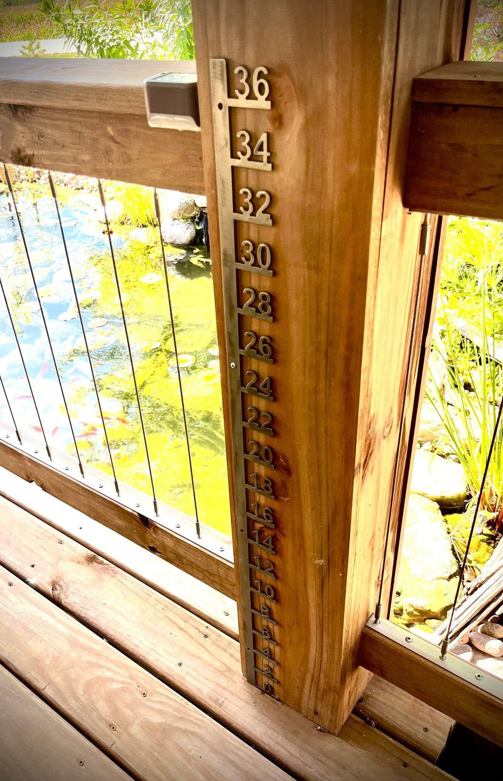 Large Post-Mounted Metal Snow Gauge - Multiple Sizes