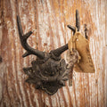 Rustic Antler Wall Hook with Vintage Lodge Design (Set of 2)