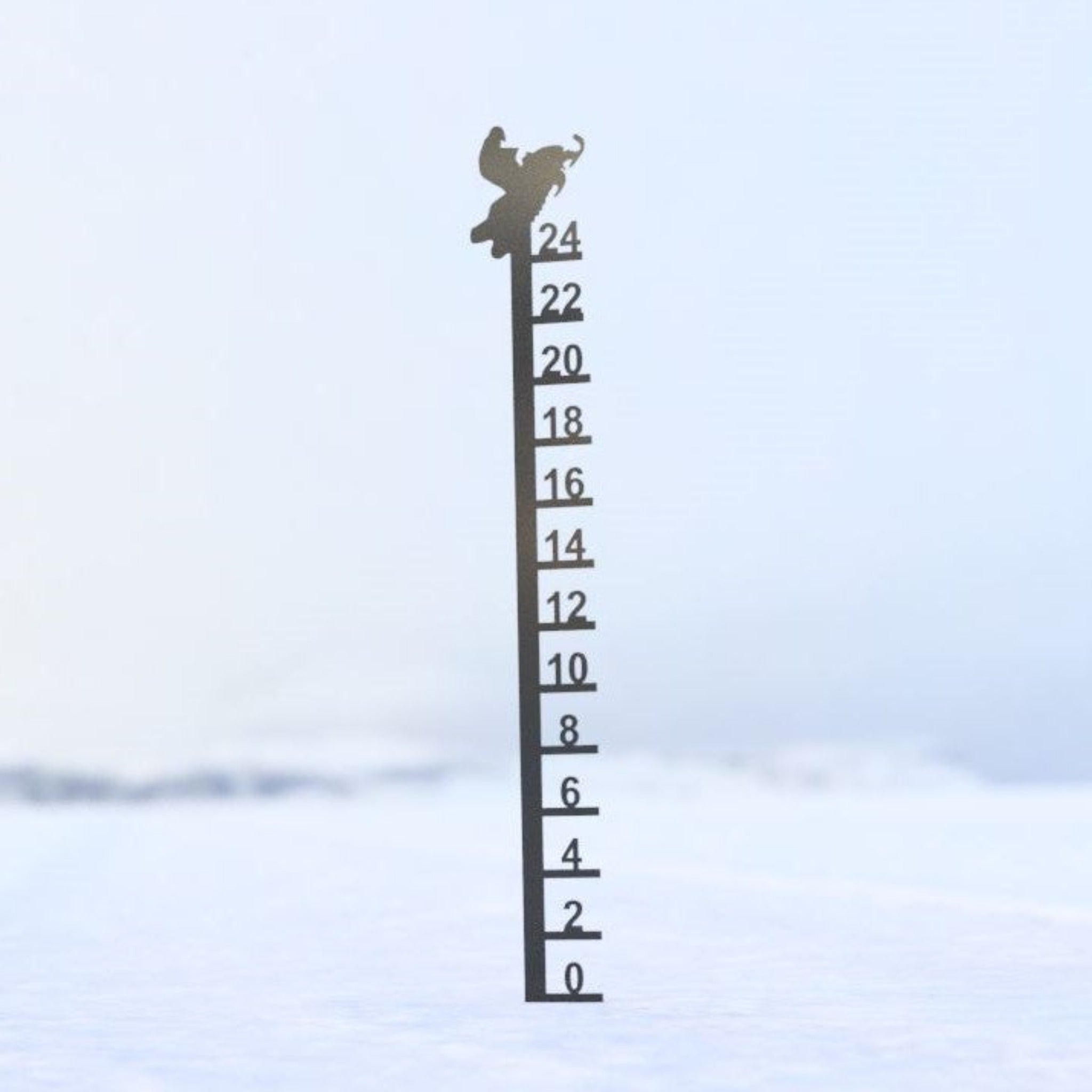 Steel Snowmobile Snow Gauge - 24-inch