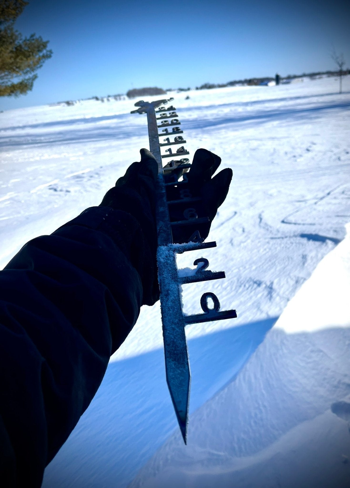 Steel Snowmobile Snow Gauge - 24-inch