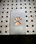 Trail of the Wild – Animal Tracks Layered Steel Wall Art